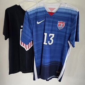 USA Soccer Alex Morgan #13 USWNT 2015 World Cup Away Jersey & Tee Womens Large